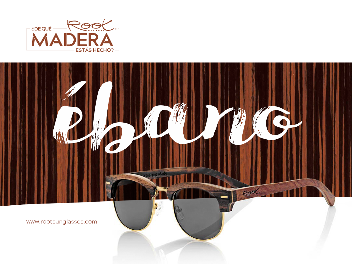 gafas de madera de ébano