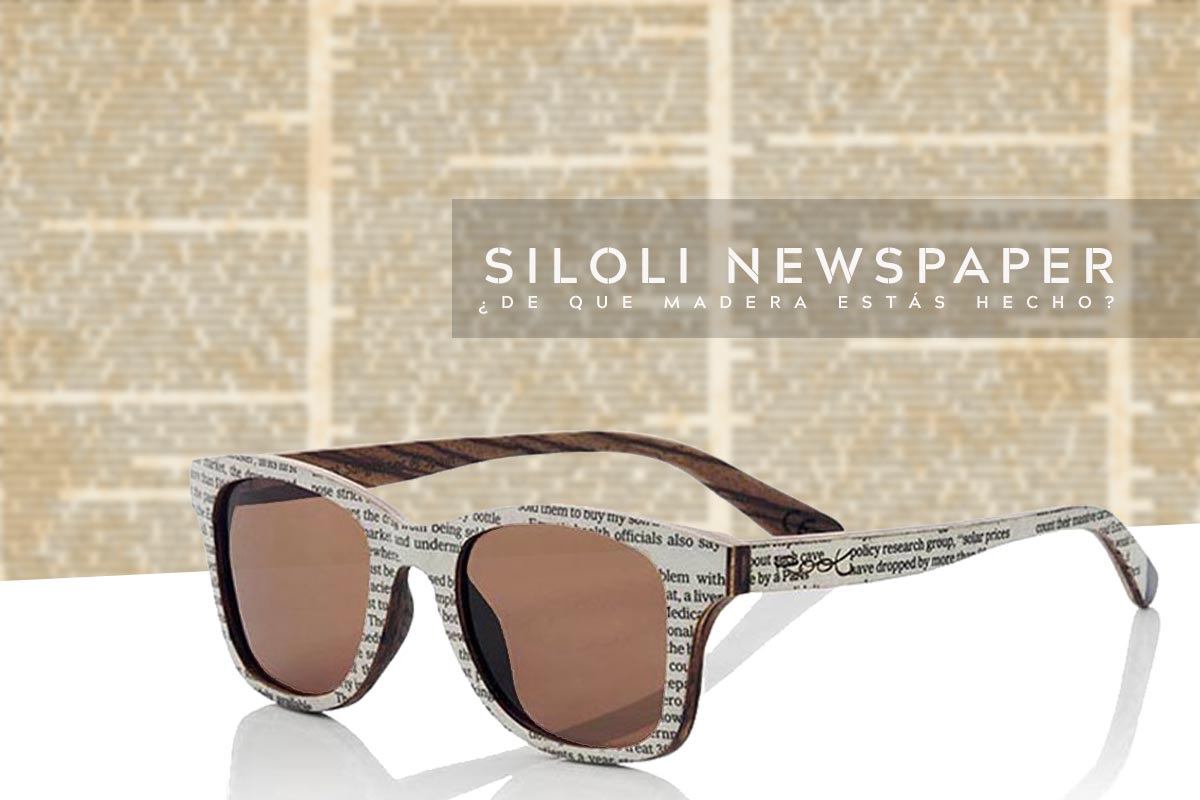 madera y newspaper gafas de sol