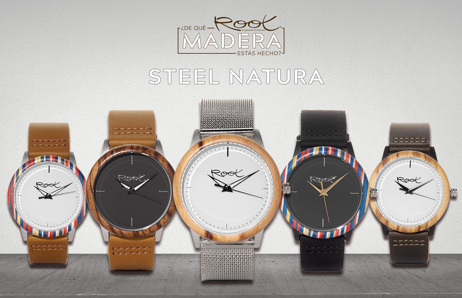 Steel Natura: Lo nuevo en relojes de Madera de Root. Root Sunglasses - Gafas y Relojes de Madera Natural.