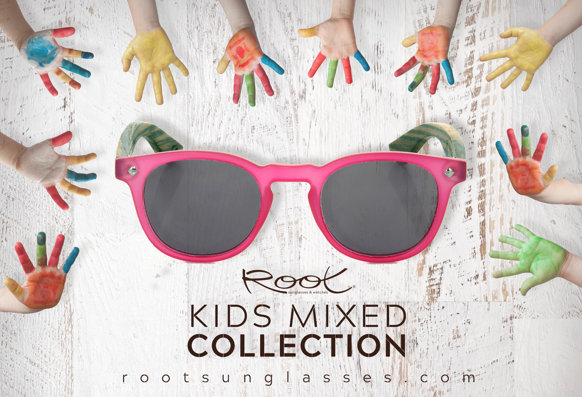 Gafas de madera para Niños y niñas. Root Sunglasses - Gafas y Relojes de Madera Natural.