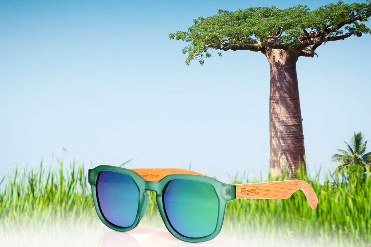Gafas de Madera con Forma Hexagonal. Root Sunglasses - Gafas y Relojes de Madera Natural.