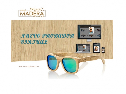 Nuevo Probador Virtual de Gafas de Madera. Root Sunglasses - Gafas y Relojes de Madera Natural.