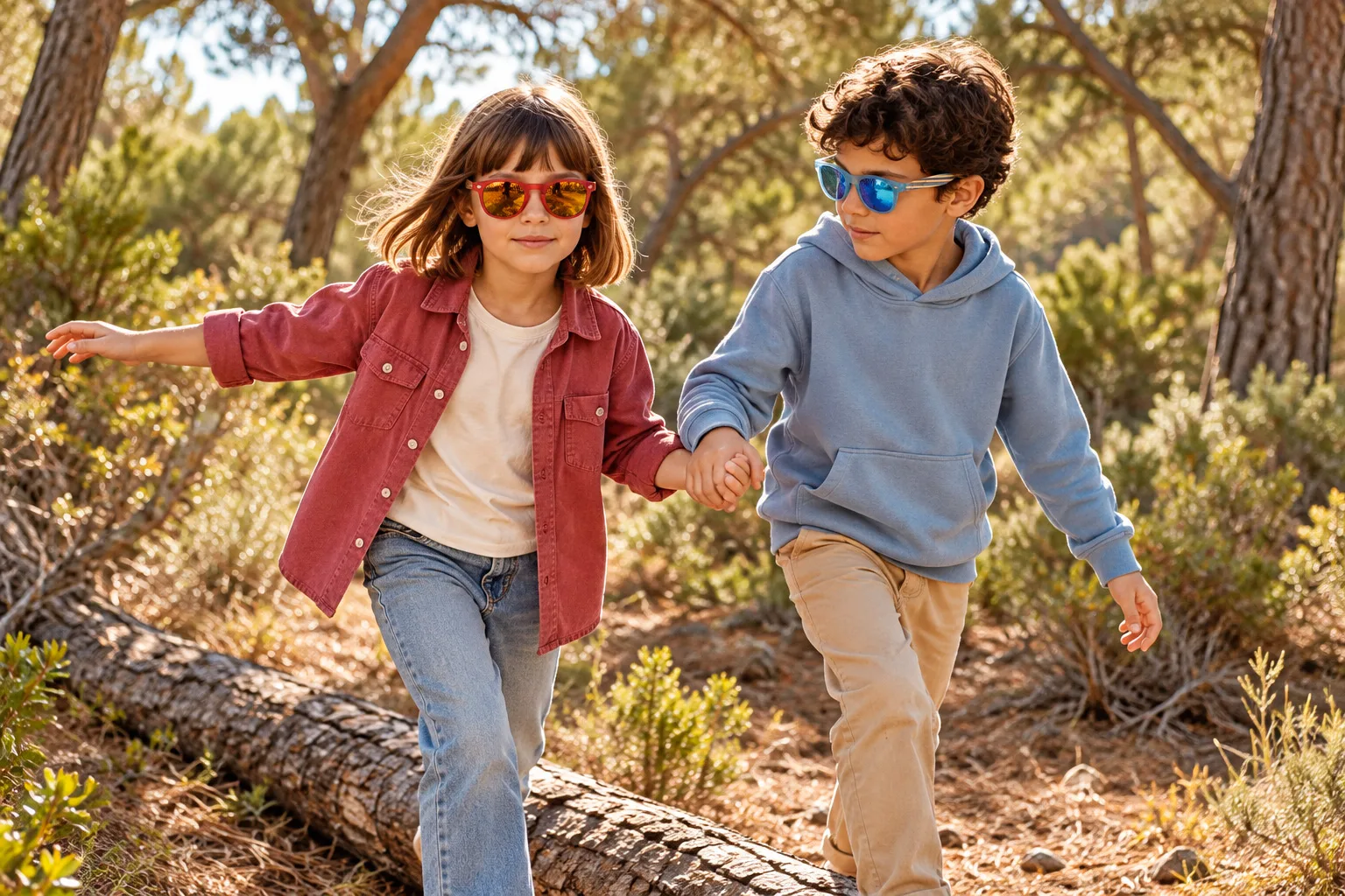 Gafas de sol para niños con patillas de madera