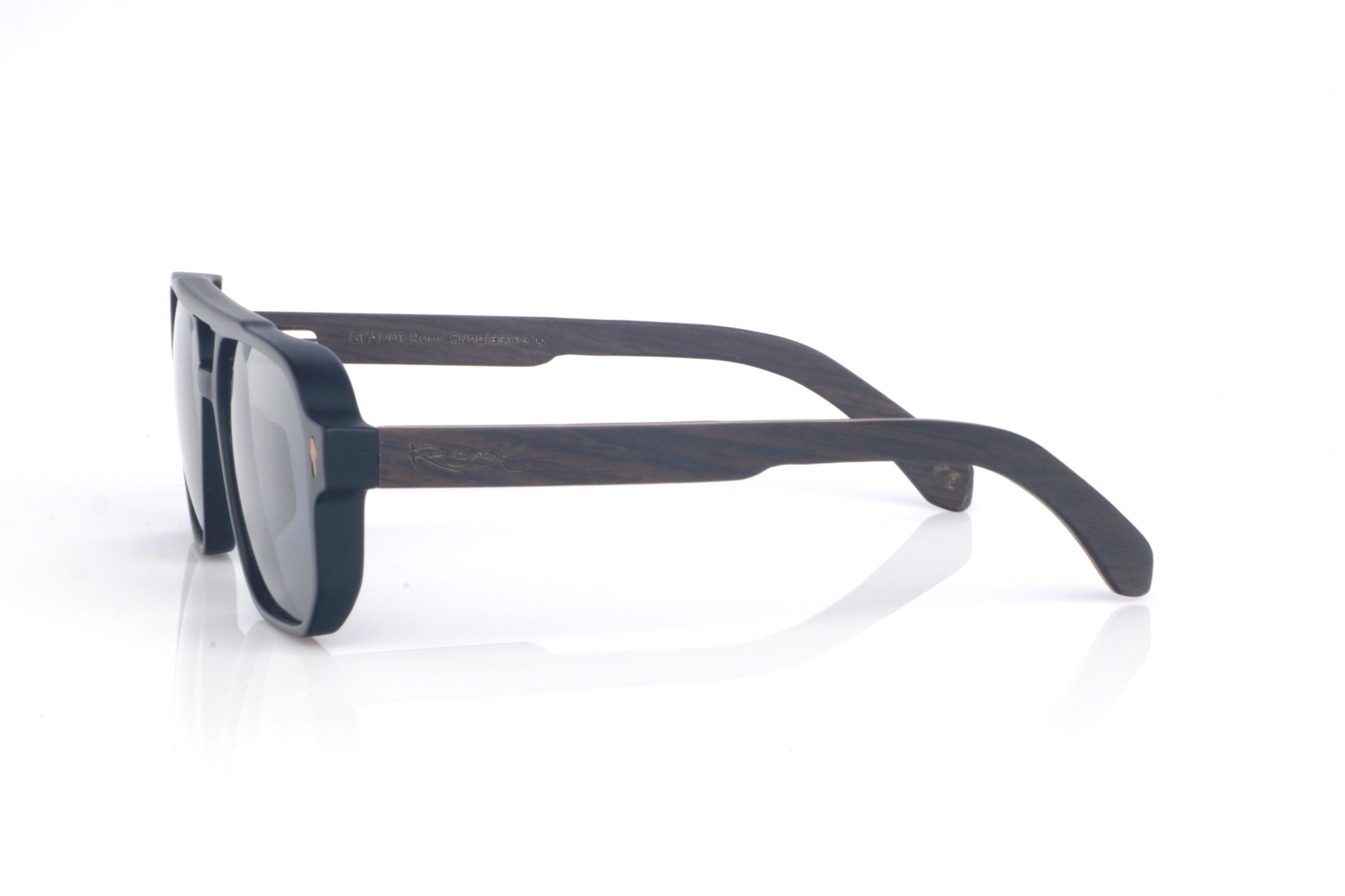 Wood eyewear of Ebony modelo RAYMOND Wholesale & Retail | Root Sunglasses® 