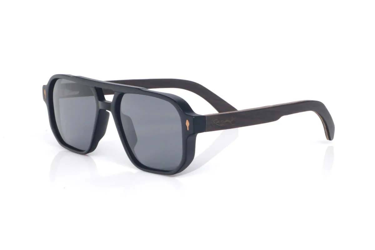 Gafas de Madera Natural de Ébano modelo RAYMOND - Venta Mayorista y Detalle | Root Sunglasses® 