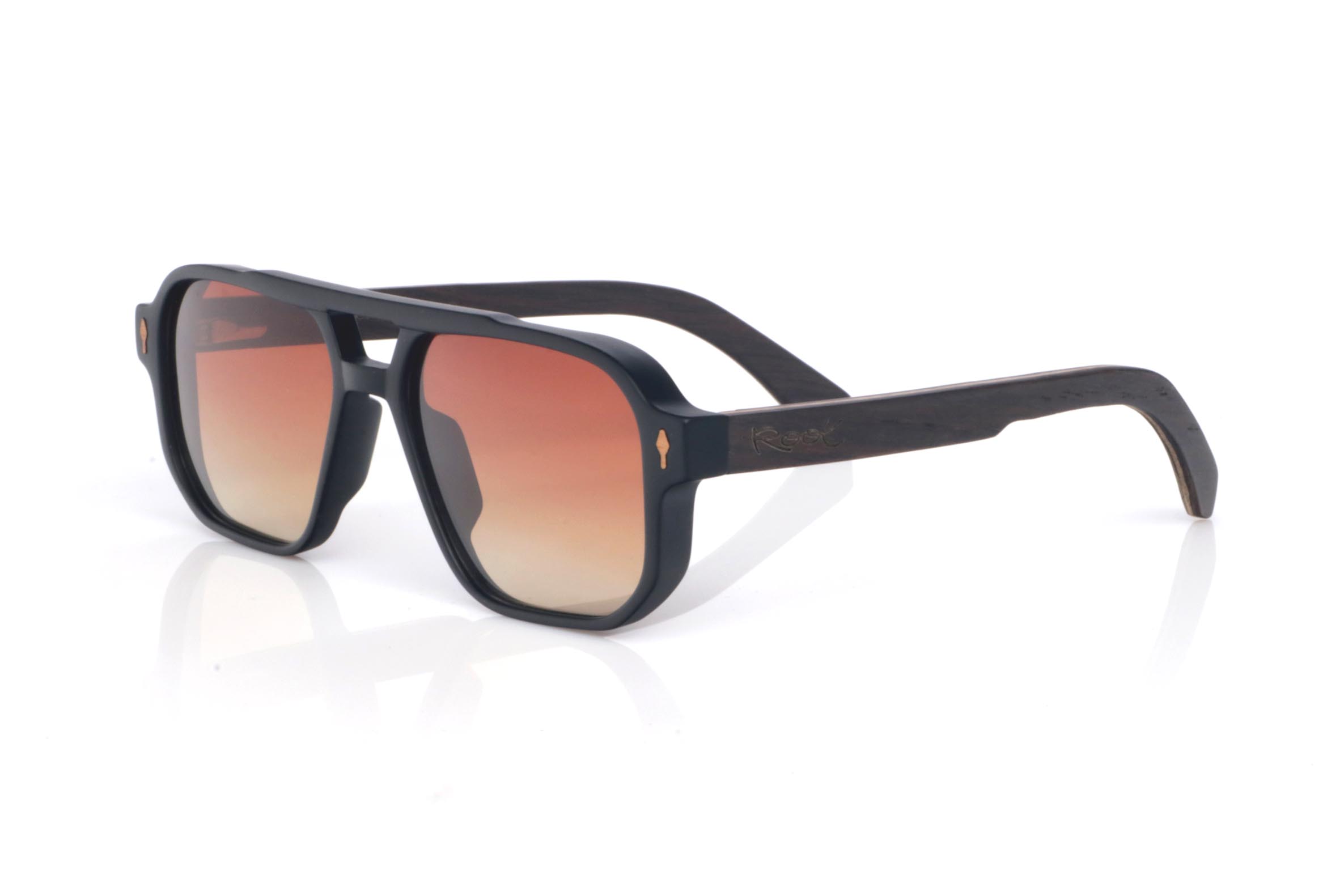 Wood eyewear of Ebony modelo RAYMOND Wholesale & Retail | Root Sunglasses® 