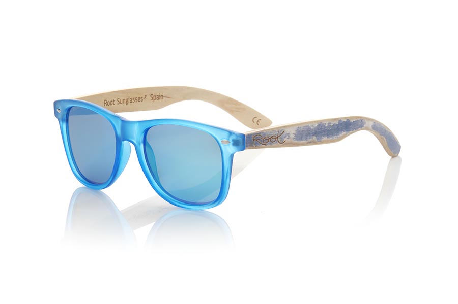 Gafas con patillas de madera Vintage SKA BLUE