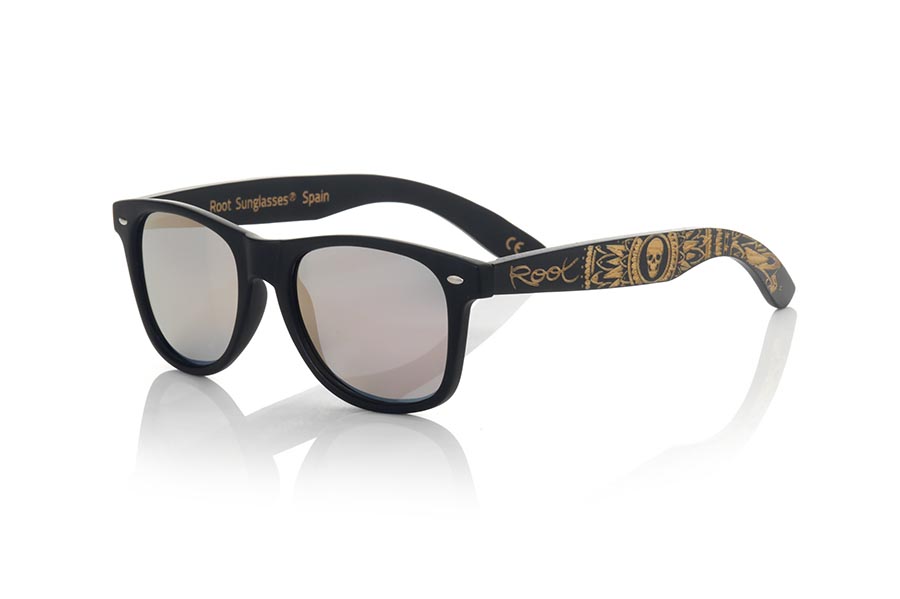 Wood eyewear of Bamboo modelo SKULL BLACK Wholesale & Retail | Root Sunglasses® 