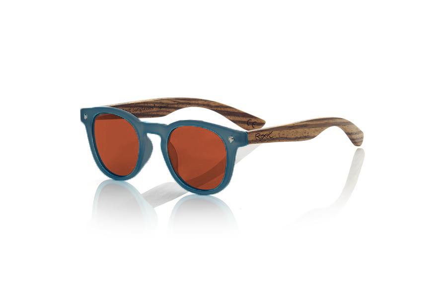 Wood eyewear of Zebrano modelo KID R BLUE Wholesale & Retail | Root Sunglasses® 