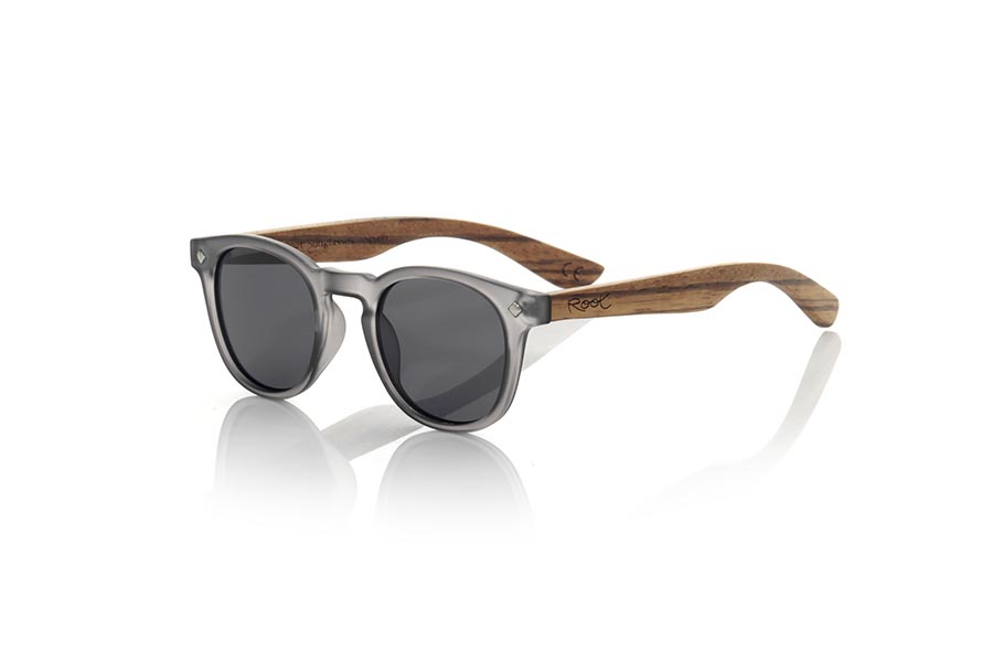 Gafas de Madera Natural de Zebrano modelo KID R  BLACK | Root Sunglasses® 