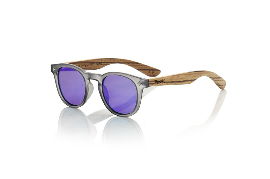 Gafas de Madera Natural de Zebrano modelo KID R  BLACK - Venta Mayorista y Detalle | Root Sunglasses® 