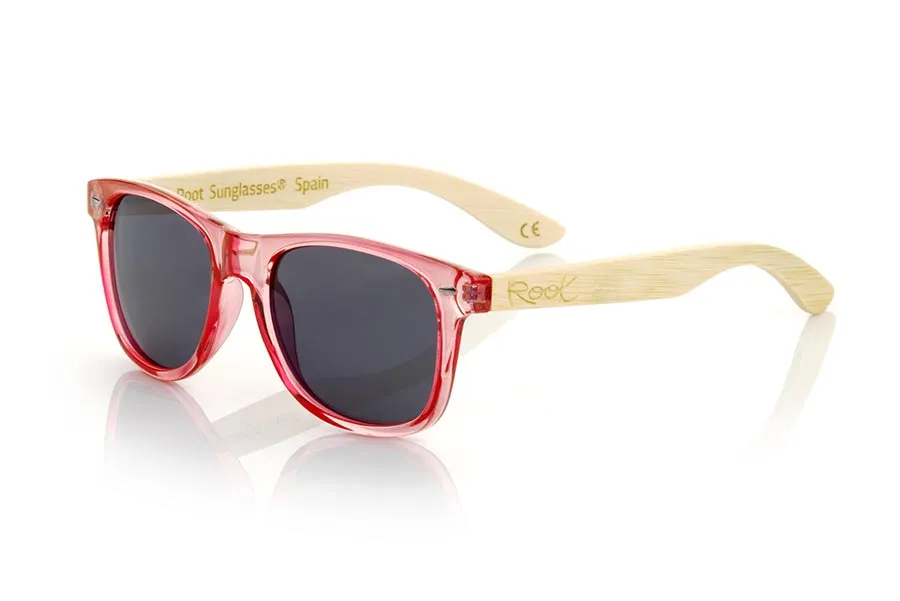 Wood eyewear of Bamboo modelo CANDY PINK DS Wholesale & Retail | Root Sunglasses® 