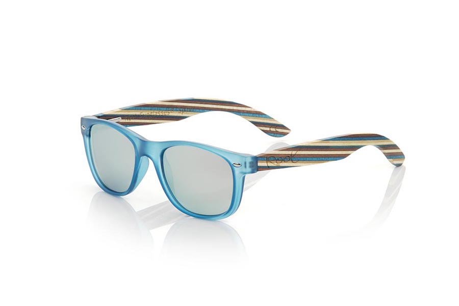 Gafas de Madera Natural de Arce modelo KID W BLUE - Venta Mayorista y Detalle | Root Sunglasses® 