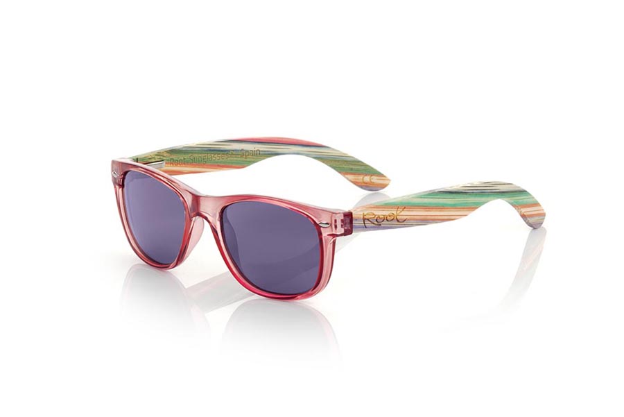 Gafas de Madera Natural de Bambú modelo KID W PURPLE - Venta Mayorista y Detalle | Root Sunglasses®
