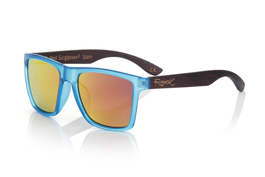 Gafas de Madera Natural de Bambú modelo RUN BLUE DS - Venta Mayorista y Detalle | Root Sunglasses® 