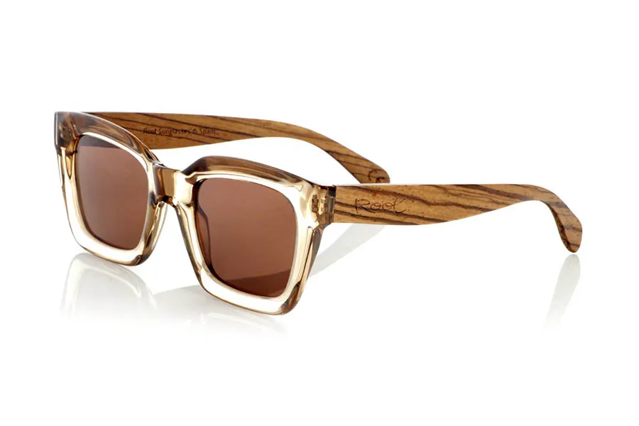 Gafas de Madera Natural de Zebrano modelo ZAHIR - Venta Mayorista y Detalle | Root Sunglasses® 