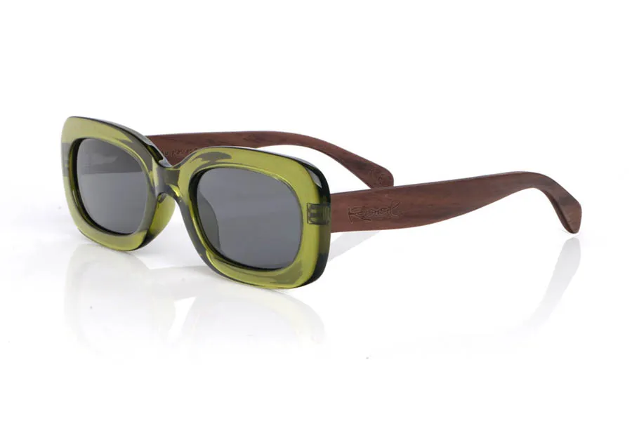Gafas de Madera Natural de Walnut modelo DOOZ GREEN - Venta Mayorista y Detalle | Root Sunglasses® 