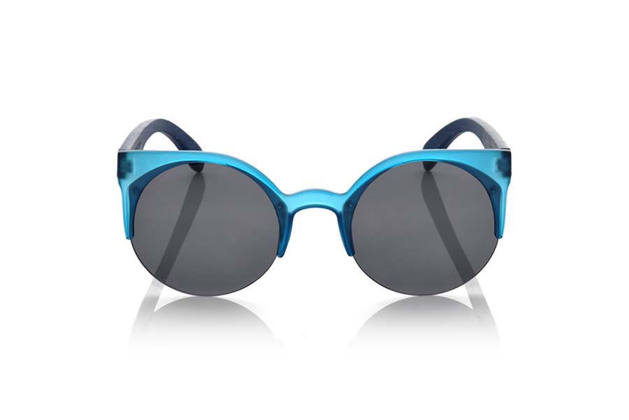 Wood eyewear of Bamboo CAT BLUE.   |  Root Sunglasses® 