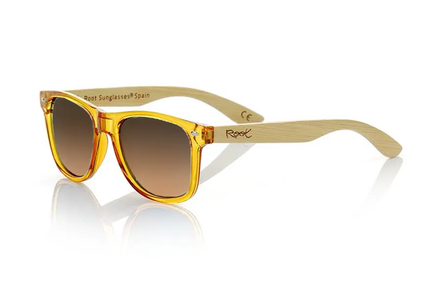Wood eyewear of Bamboo modelo CANDY YELLOW Wholesale & Retail | Root Sunglasses® 