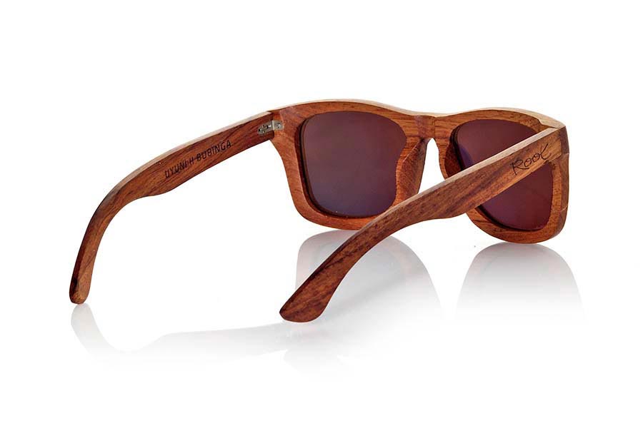 Wood eyewear of Bubinga UYUNI. Uyuni sunglasses are made of natural wood Bubinga also called African rosewood. Wood is a striking and exotic red and have been combined with yellow REVO lenses in a classic frame that sits well to all kinds of people. You'll be amazed at the striking color and grain of the wood. Dimensions: 145x50mm for Wholesale & Retail | Root Sunglasses® 