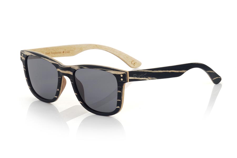 Gafas de Madera Natural de zebra modelo ARUN | Root Sunglasses® 