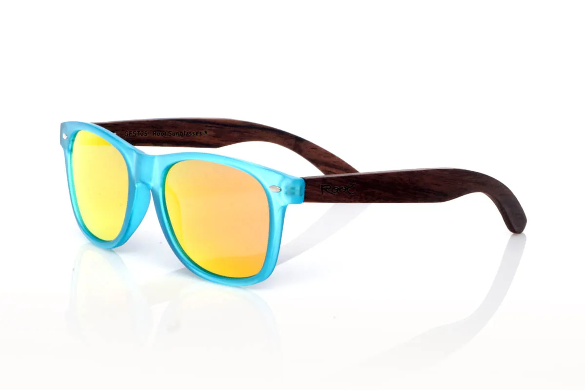 Gafas de Madera Natural de Walnut modelo SUN BLUE ST - Venta Mayorista y Detalle | Root Sunglasses® 