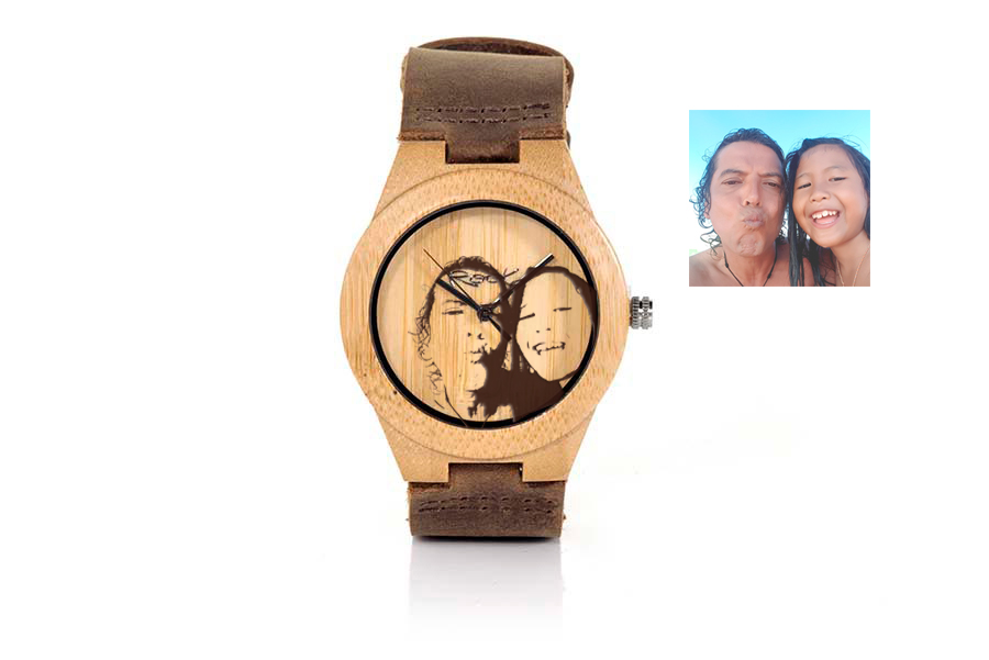 Reloj de Madera  Imagen grabada en dial...  Venta al Por Mayor y Detalle | Root® Watches 