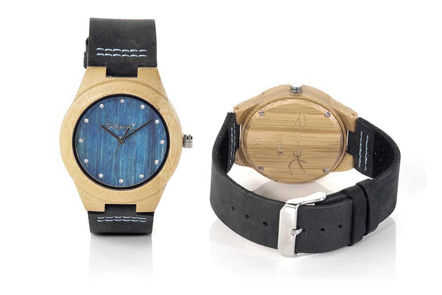 Reloj de Madera Arce DANA BLUE...  Venta al Por Mayor y Detalle | Root® Watches 