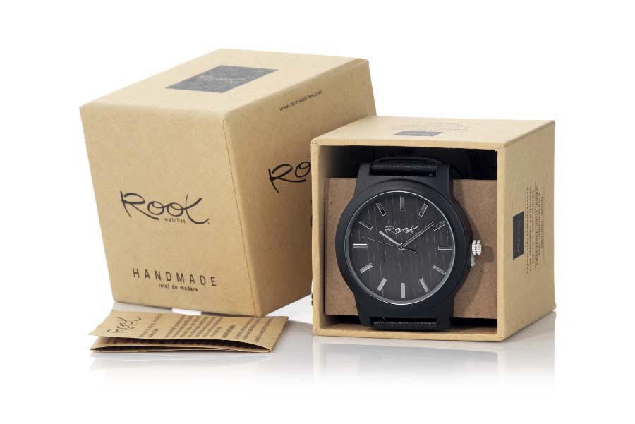 Reloj de Madera Ébano EBONY MOON...  Venta al Por Mayor y Detalle | Root® Watches 