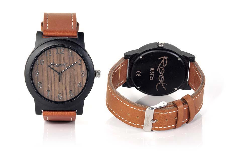 Reloj de Madera Ébano RED MOON...  Venta al Por Mayor y Detalle | Root® Watches 