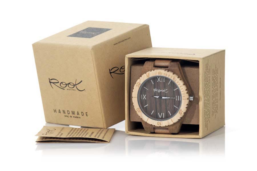 Reloj de Madera Zebrano modelo ROMAN LIGHT - Venta Mayorista y Detalle | Root® Watches 