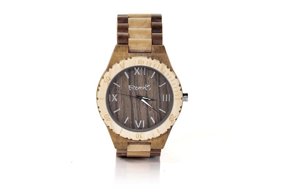 Reloj de Madera Zebrano modelo ROMAN LIGHT.  | Root® Watches 