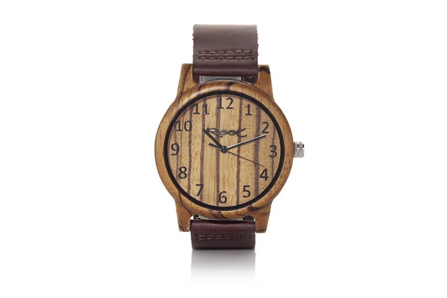 Reloj de Madera Zebrano WILD SANDED...  Venta al Por Mayor y Detalle | Root® Watches 