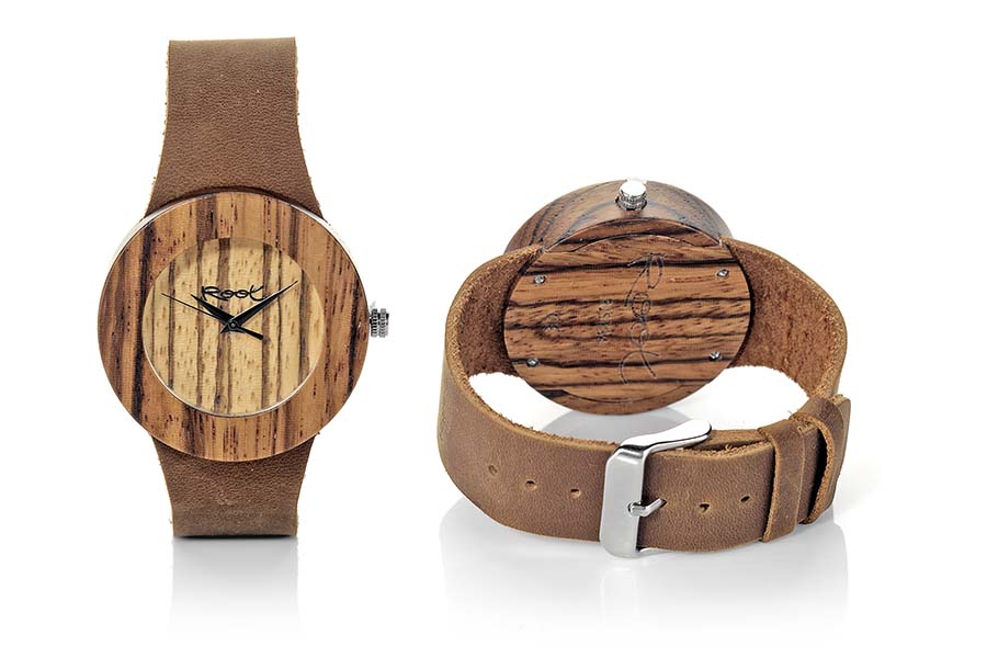 Eco Watch made of Zebrano EBA WILD...  for Wholesale & Retail | Root® Watches 