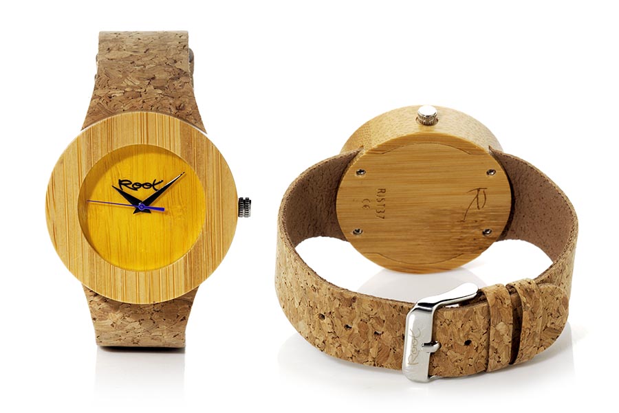 Reloj de Madera Bambú EBA YELLOW...  Venta al Por Mayor y Detalle | Root® Watches 