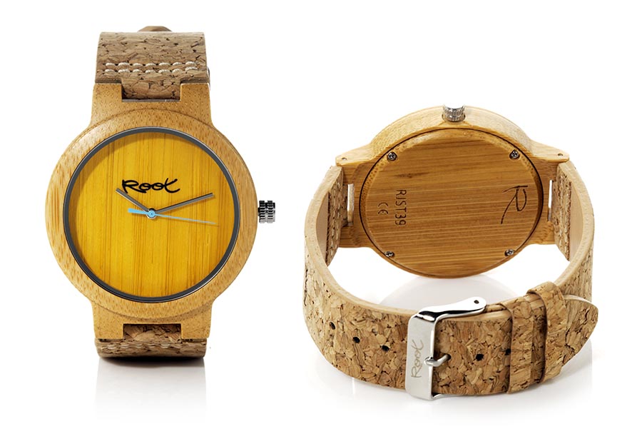 Reloj de Madera Bambú MINIMAL TIME YELLOW...  Venta al Por Mayor y Detalle | Root® Watches 