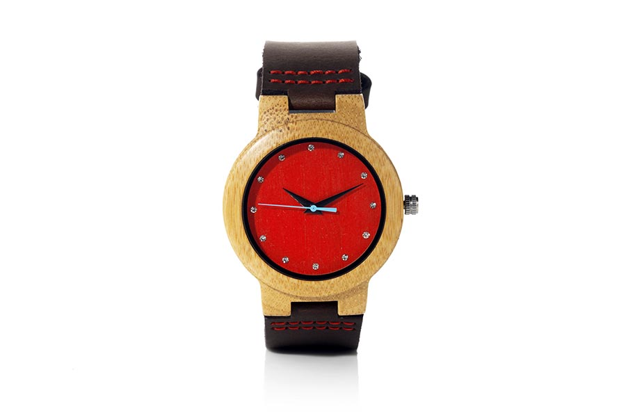 Eco Watch made of Bamboo modelo DANA RED.  | Root® Watches 