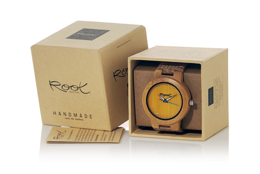 Reloj de Madera Bambú modelo DANA YELLOW - Venta Mayorista y Detalle | Root® Watches 
