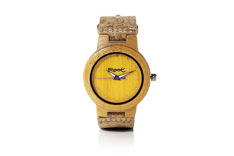 Reloj de Madera Bambú DANA YELLOW...  Venta al Por Mayor y Detalle | Root® Watches 