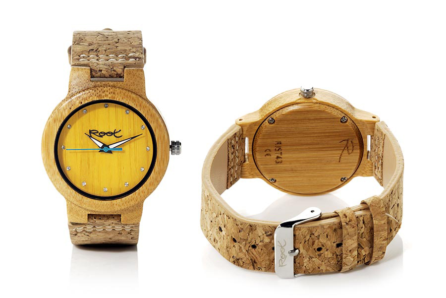 Reloj de Madera Bambú modelo DANA YELLOW - Venta Mayorista y Detalle | Root® Watches 