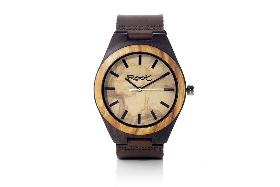 Reloj de Madera Ébano KANGRY OAK...  Venta al Por Mayor y Detalle | Root® Watches 