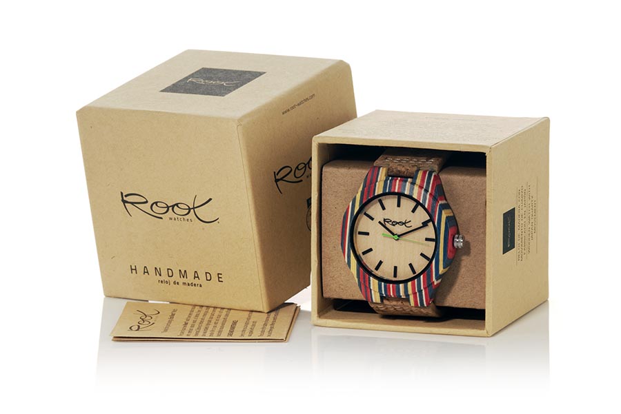 Reloj de Madera Laminada modelo ISLA GR - Venta Mayorista y Detalle | Root® Watches 