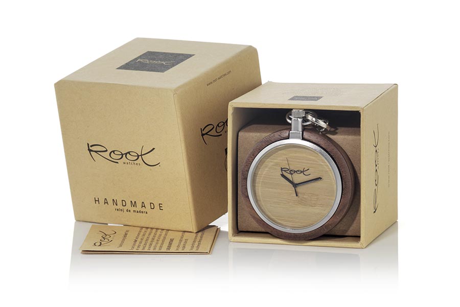 Reloj de Madera Walnut modelo POCKET | Root® Watches 