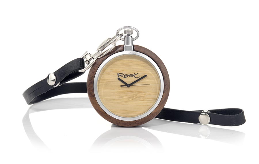 Reloj de Madera Walnut modelo POCKET.  | Root® Watches 